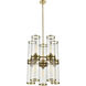 Revolve II 10 Light 22.13 inch Natural Brass Chandelier Ceiling Light